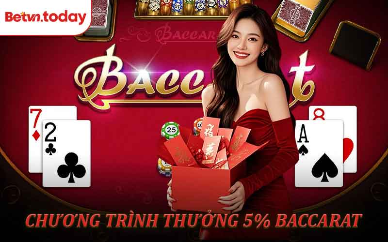 Chương Trình Thưởng 5% Baccarat Cực Sốc Tại Betvn